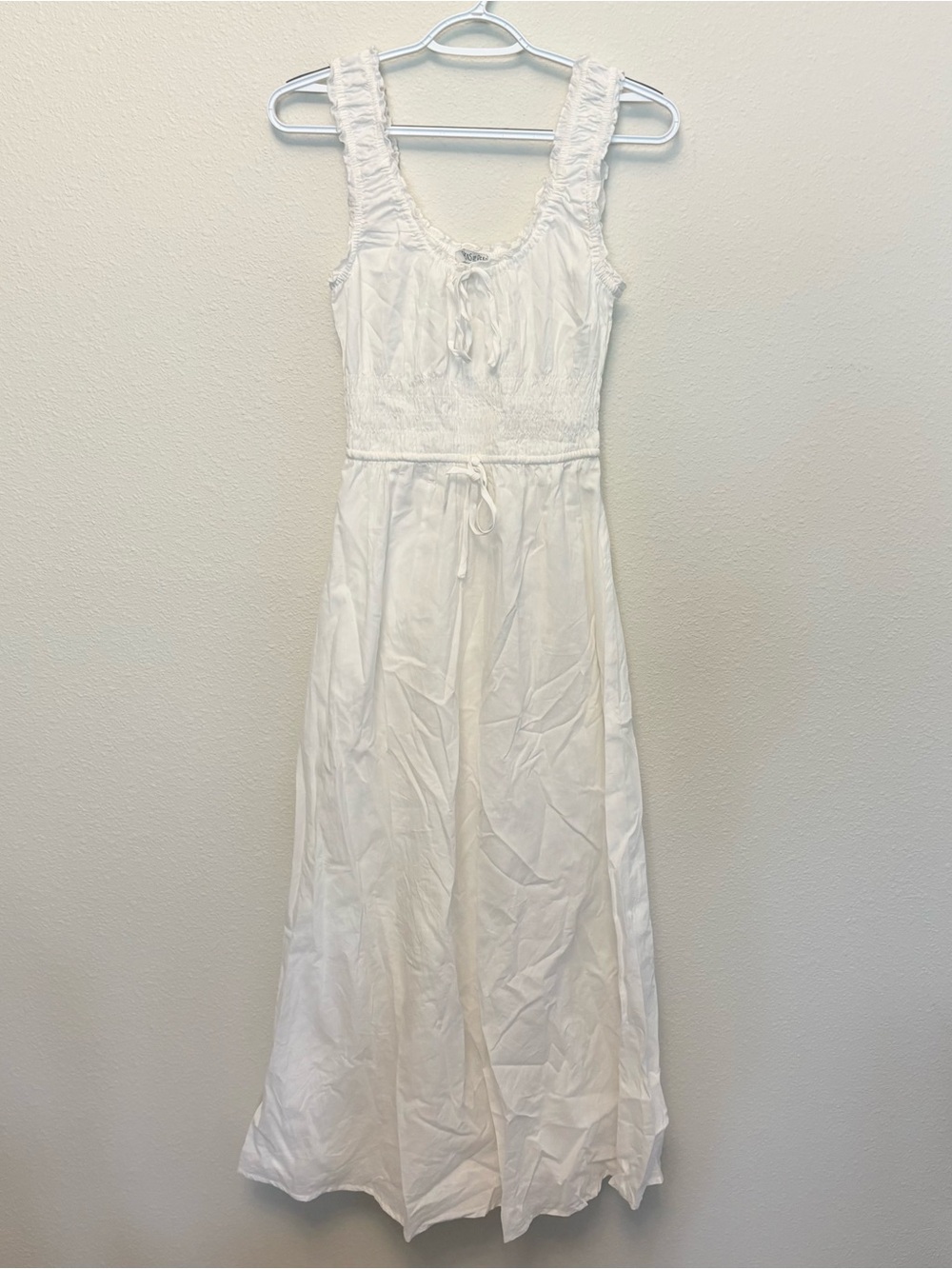 Patrons of Peace Maxi Dress Women’s White Cottagecore Boho 100% Cotton Size XS